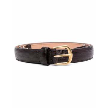 crocodile-effect leather belt