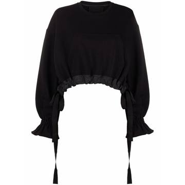 side tie-fastening cropped jumper