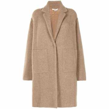 oversized felted wool-blend coat