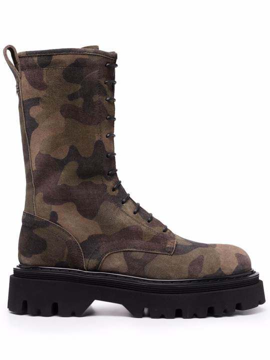 Generation X camouflage-print boots展示图