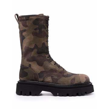 Generation X camouflage-print boots