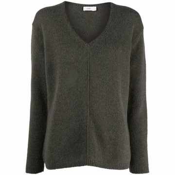 V-neck alpaca wool-blend jumper