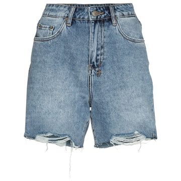 Racer denim shorts