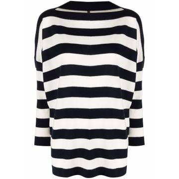 slouchy striped wool jumper