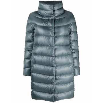 funnel-neck padded down jacket