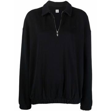 zip-fastening long-sleeve shirt