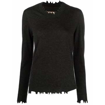 distressed cashmere jumper