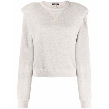 shoulder-pad cotton sweatshirt