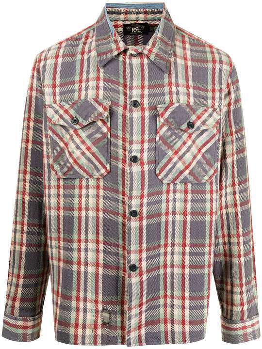 plaid-check print shirt展示图