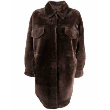 reversible fur-panel coat