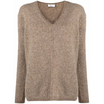 V-neck wool-blend jumper