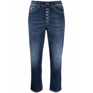 high-rise cropped jeans