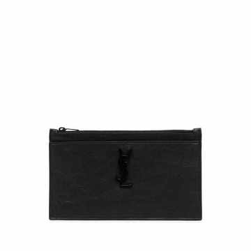 Monogram zipped clutch bag