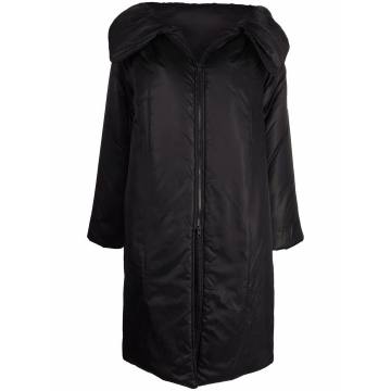 oversized-collar puffer coat