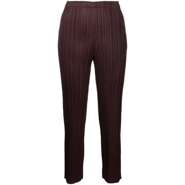 plissé cropped trousers