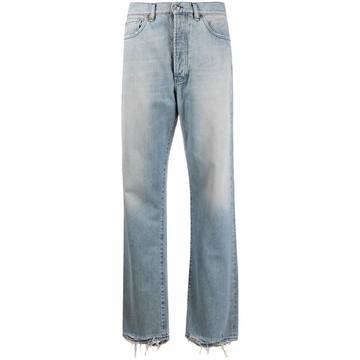 high-waist straight jeans