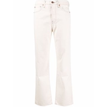 mid-rise straight jeans