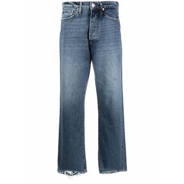 mid-rise straight jeans