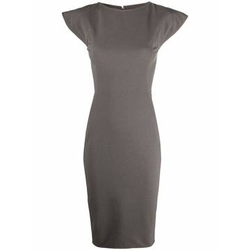 cap-sleeve fitted dress