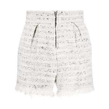 tweed high-waisted shorts