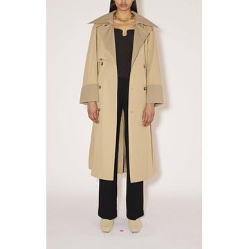 Mantas Double-Breasted Gabardine Trench Coat