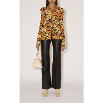 Huyen Printed Crepe Blouse