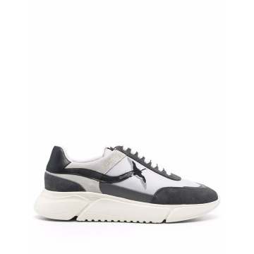suede-panelled low-top sneakers