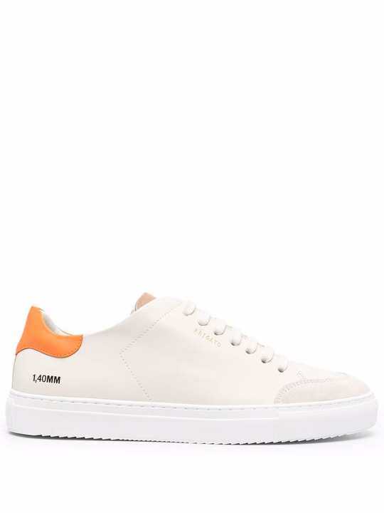 logo-print low-top leather sneakers展示图