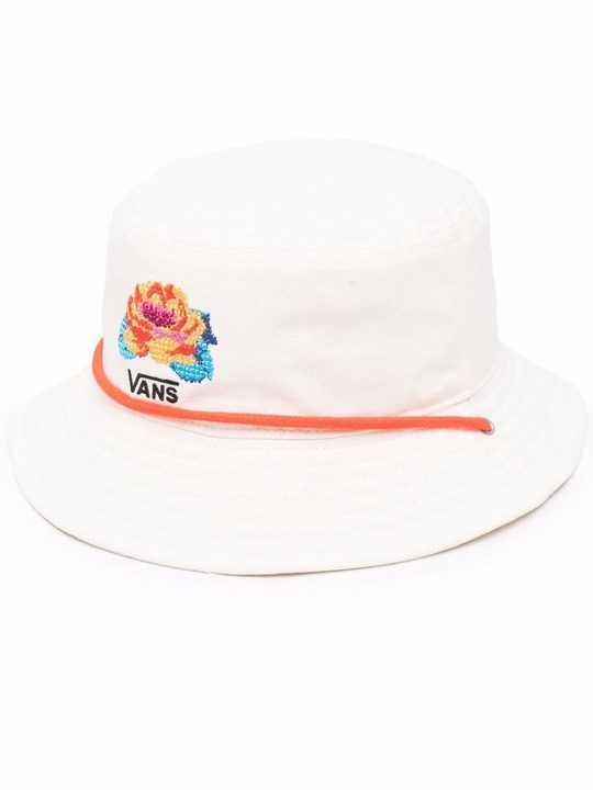 floral-embroidered bucket hat展示图