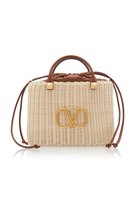 Valentino Garavani Vlogo Signature Small Basket Bag展示图