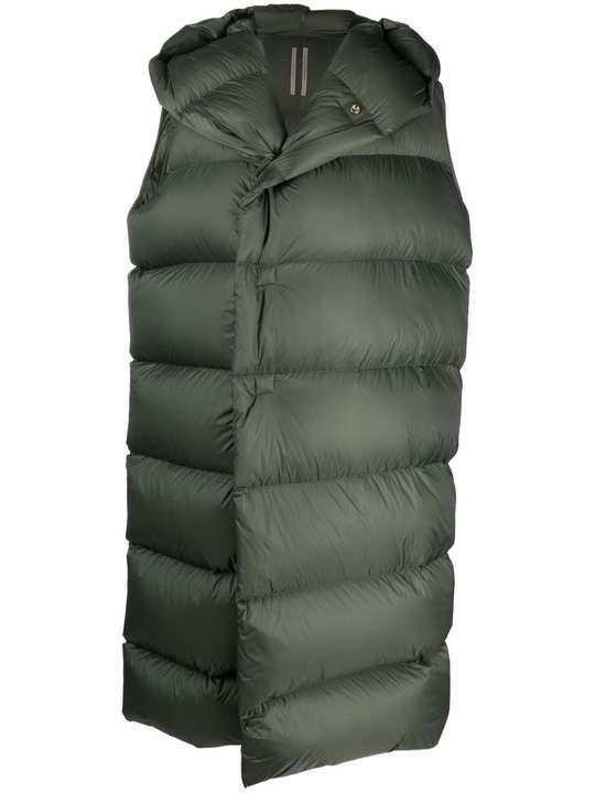 padded hooded sleeveless coat展示图