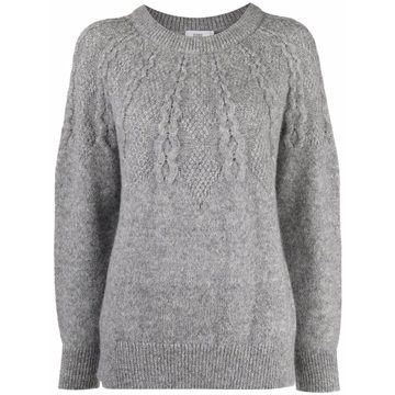 alpaca wool cable-knit jumper