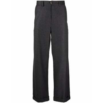 wide-leg tailored trousers