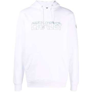 logo drawstring hoodie