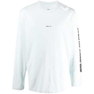 slogan-print long-sleeve T-shirt