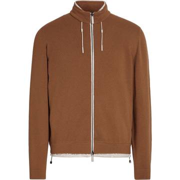 zip-fastening sweatshirt