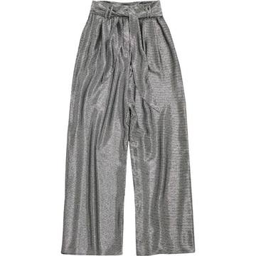 lamé mesh wide leg trousers