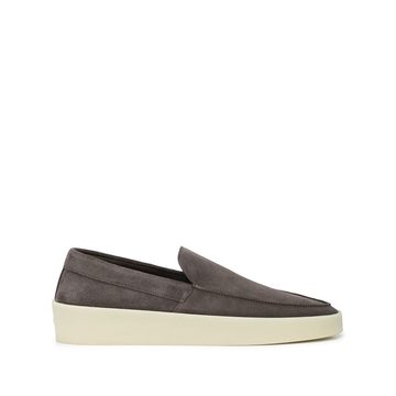 platform-sole suede loafers