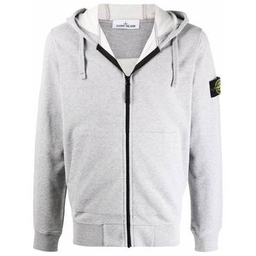 zip-front cotton hoodie