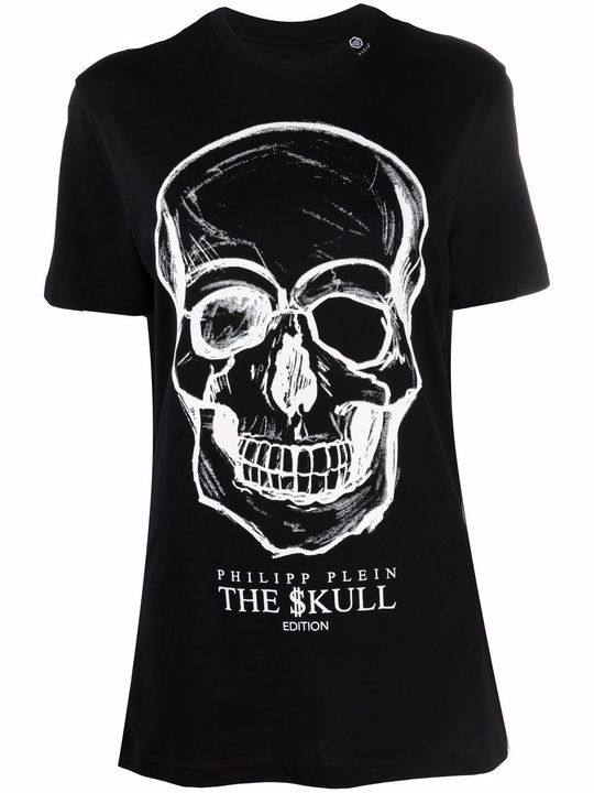 Skull logo crew-neck T-shirt展示图