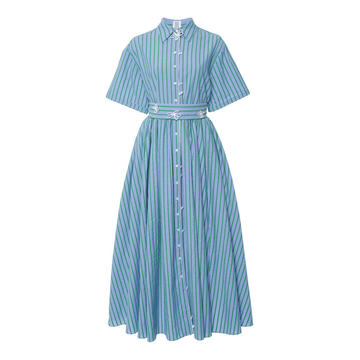 Tendril Jane Striped Cotton Shirt Dress