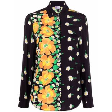 Flower Explosion button-up silk shirt