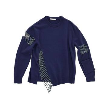 cutout cupchain knitted sweater