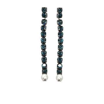 single crystal cupchain earrings