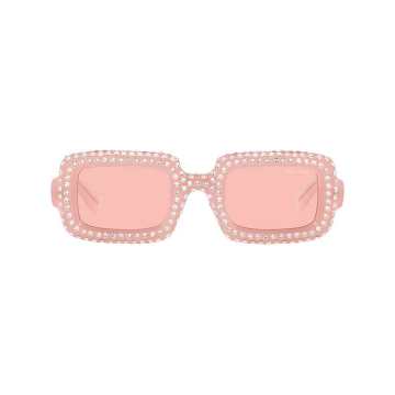crystal-embellished rectangle-frame sunglasses