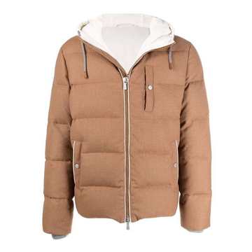 Bimaterico wool padded jacket