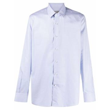 fine-check cotton shirt