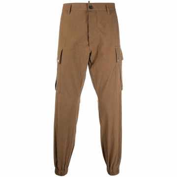 cargo-pockets cotton trousers