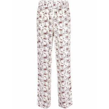 floral-print straight trousers