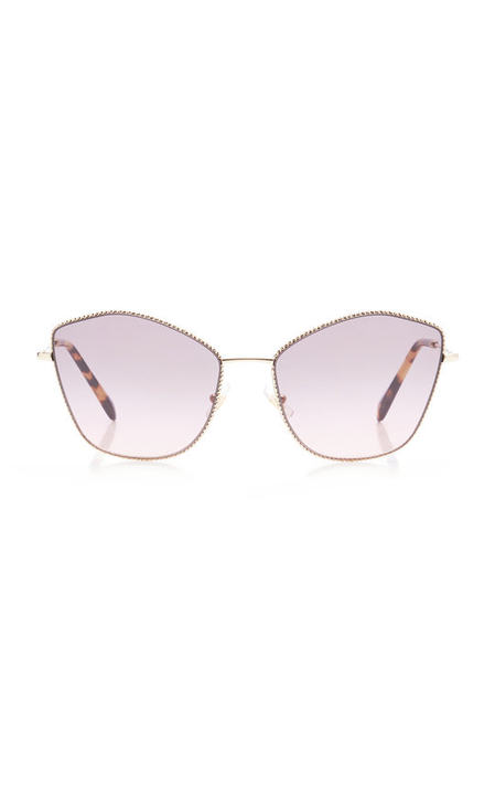 Cat-Eye Diamond-Cut Metal Sunglasses展示图